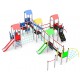 29VP0210 GIOCO PER PARCHI CASTELLO MULTIPROPOSTA CON SCIVOLI