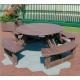 36PS0308 TAVOLO PANCA ROTONDO 8 POSTI