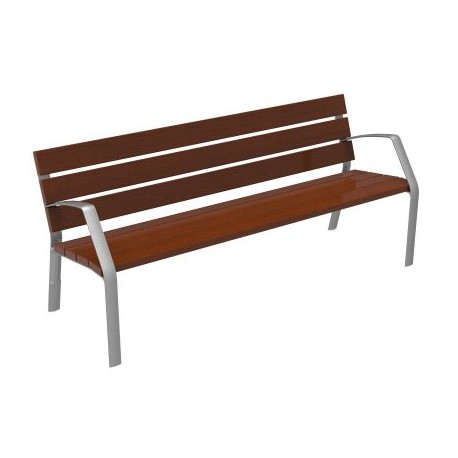 36FMODO10-1800 PANCHINA IN LEGNO E ALLUMINIO