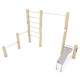 RB2323 PIATTAFORMA ADDOMINALI + BARRA TRAZIONI + SPALLIERA + BARRE AFFIANCATE