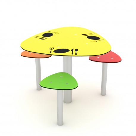 29VP0816 Tavolino e sedute giochi per parchi