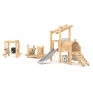 29VP1246RB GIOCO LOCOMOTIVA + 2 VAGONI serie ROBINIA