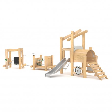 29VP1246RB GIOCO LOCOMOTIVA + 2 VAGONI serie ROBINIA