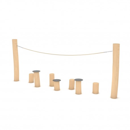 Percorso d'equilibrio in robinia gioco per parchi