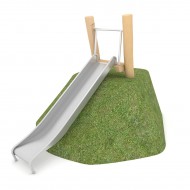 29VP1296RB SCIVOLO PENDIO INOX MONTANTI IN ROBINIA
