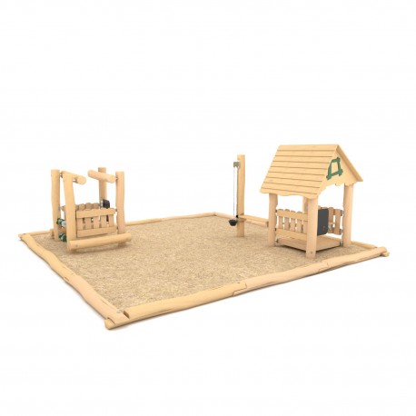 29VP1333RB SABBIERA CASETTA E GIOCHI IN ROBINIA