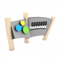 29VP1339RB PANNELLO LUDICO MUSICALE IN ROBINIA