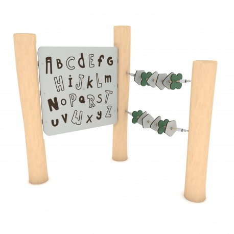 29VP1343RB PANNELLO PALLOTTOLIERE-ALFABETO IN ROBINIA