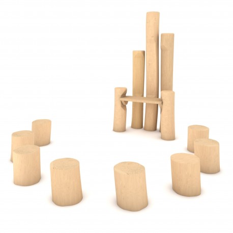 29VP1348RB TRONO E SEDIE IN ROBINIA