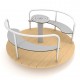 29VP1373RB GIOSTRA SEDUTE PANCHETTA IN ROBINIA