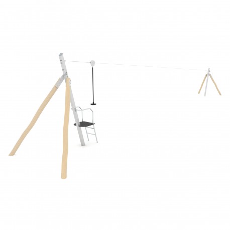 29VP1385RB TELEFERICA MONTANTI IN LEGNO DI ROBINIA