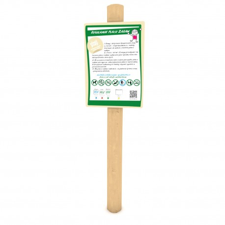 29VP1399RB CARTELLO REGOLE IN ROBINIA